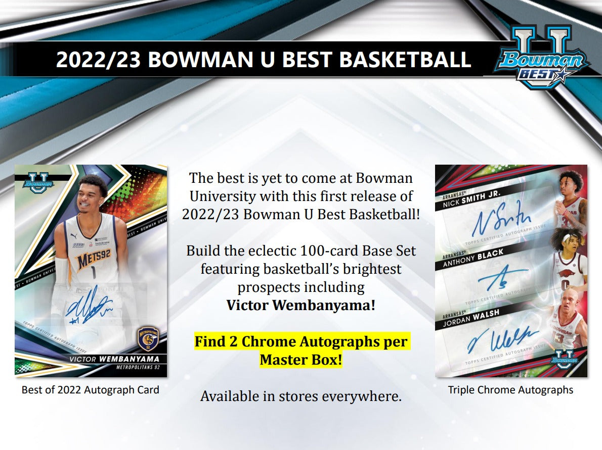 2022-23 Bowman Chrome University Basketball Blaster Box