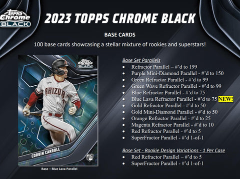 2023 Topps Chrome Black Baseball Hobby Box – HOFBC