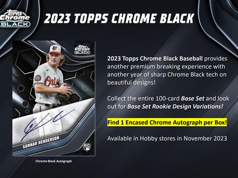 2023 Topps Chrome Black Baseball Hobby Box Opened Live
