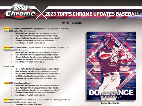 2023 Topps Chrome Update Series Baseball Jumbo Box