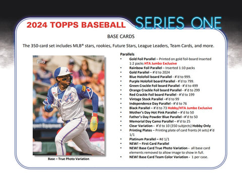 2024 Topps Series 1 Baseball HTA Jumbo Box