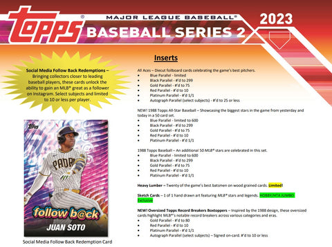2023 Topps Series 2 Baseball HTA Jumbo Box