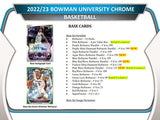2022-23 Bowman University Chrome Basketball Blaster Box Opened Live