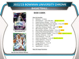 2022-23 Bowman University Chrome Basketball Blaster Box