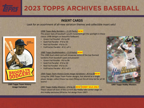 2023 Topps Archives Baseball Collector Box
