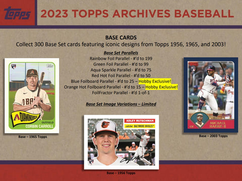 2023 Topps Archives Baseball Collector Box