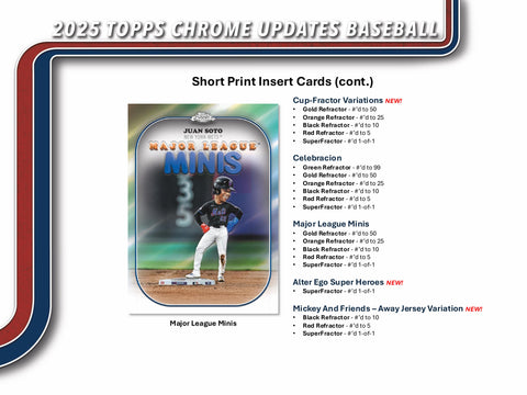 PRE-ORDER: 2025 Topps Chrome Update Series Baseball Hobby Box