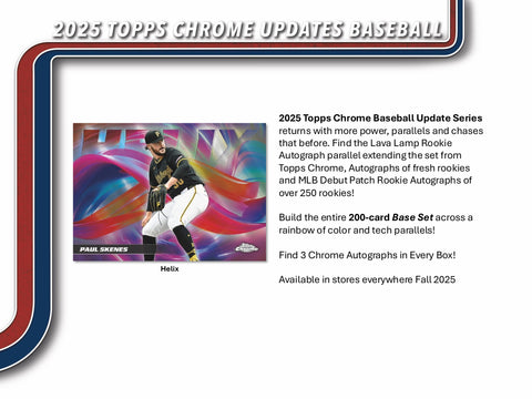 PRE-ORDER: 2025 Topps Chrome Update Series Baseball Hobby Box