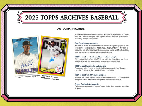PRE-ORDER: 2025 Topps Archives Baseball Hobby Box
