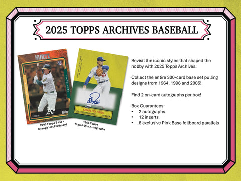 PRE-ORDER: 2025 Topps Archives Baseball Hobby Box