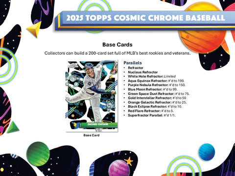 PRE-ORDER: 2025 Topps Cosmic Chrome Baseball Hobby Box