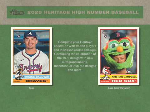 PRE-ORDER: 2025 Topps Heritage High Number Baseball Hobby Box