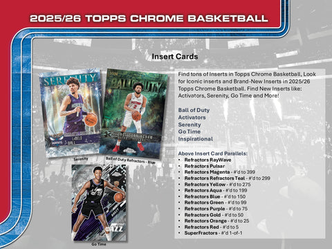 PRE-ORDER: 2025-26 Topps Chrome Basketball Value Box