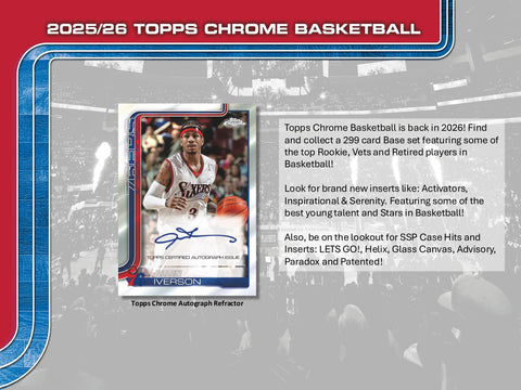 PRE-ORDER: 2025-26 Topps Chrome Basketball Mega Box