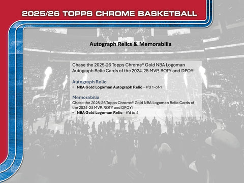 2025-26 Topps Chrome Basketball Hobby Box