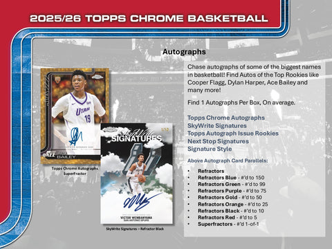 2025-26 Topps Chrome Basketball Hobby Box