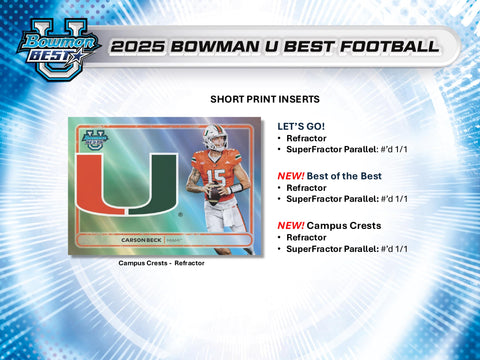 2025 Bowman's Best University Football Hobby Box