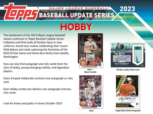 PRE-ORDER: 2023 Topps Update Series Baseball Hobby Box