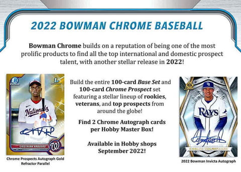 2022 Bowman Chrome Baseball Hobby Box