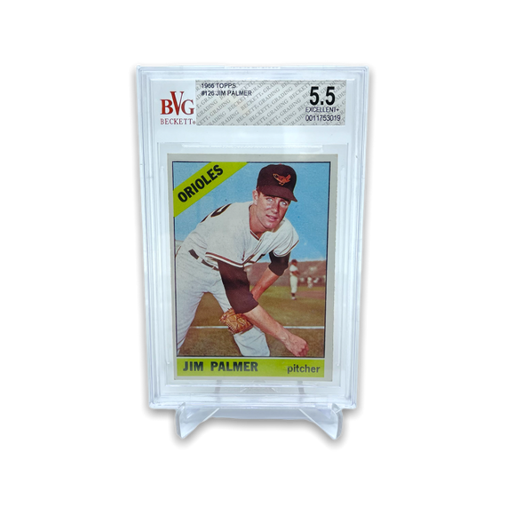 1966 Topps Baseball Jim Palmer RC BVG 5.5 Single Card