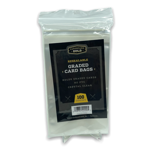 Cardboard Gold Resealable Graded Card Bags 100ct. Pack