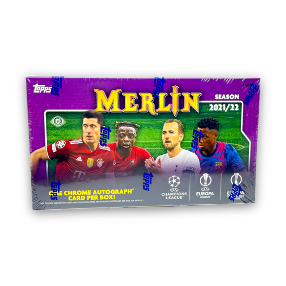 2021-22 Topps UEFA Champions League Merlin Chrome Soccer Hobby Box