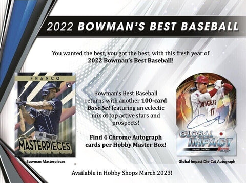 2022 Bowman's Best Baseball Hobby Box Opened Live