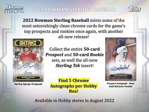 2022 Bowman Sterling Baseball Hobby Box Opened Live